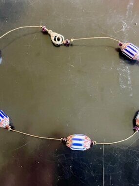 Vintage Venetian Glass Bead Chocker Necklace